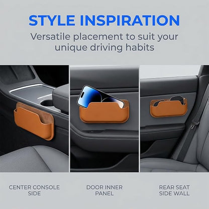 Sunglasses Holders for Car Dashboard, Self Adhesive Vehicle Center Console Glasses Storage Case, Automotive Interior Eyeglasses Storage Box Organizer, Universal Fit (Orange) - Image 4
