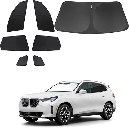 TINGLU Window Shades for BMW X3 2025 2026 Accessories Car Side Full Windows Rear Triangular Windshield Sun Shade Sun UV Rays & Privacy Protection for Camping 7PCS by TINGLU