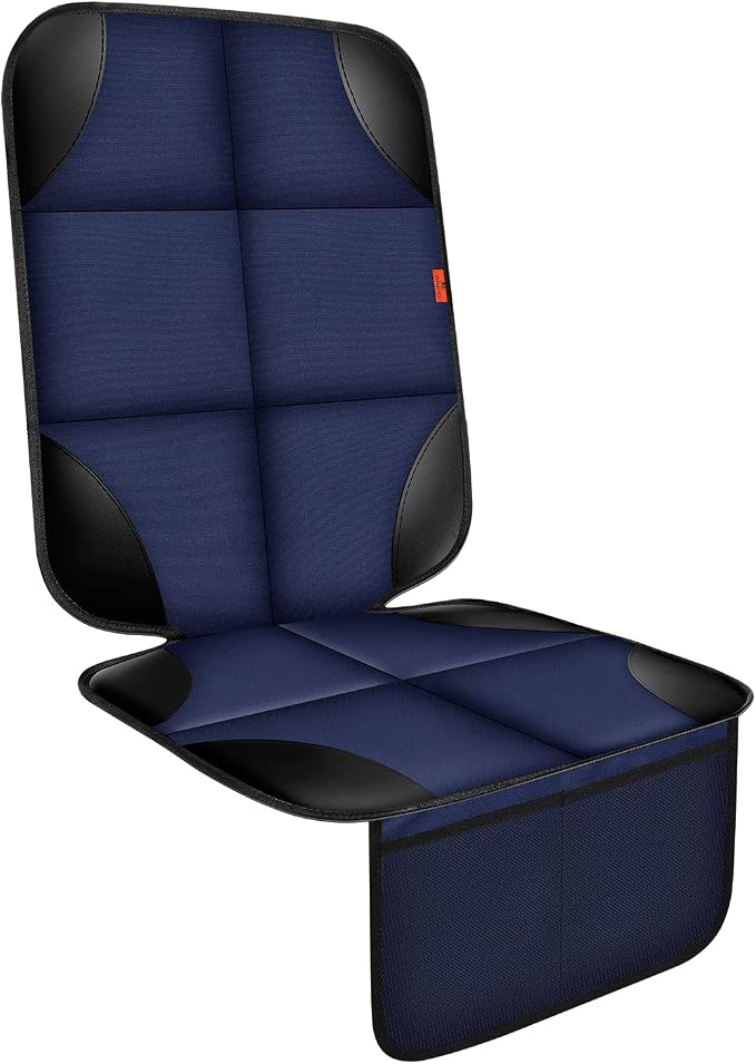 XHYANG Car Seat Protector 1 Pack Car Seat Cushion Mat Thickest Padding,Waterproof 600D Fabric Car Seat Covers for Non-Slip Backing Mesh Pockets for Baby and Pet (Blue, 1 Pc) by XHYANGCarSeatProtector