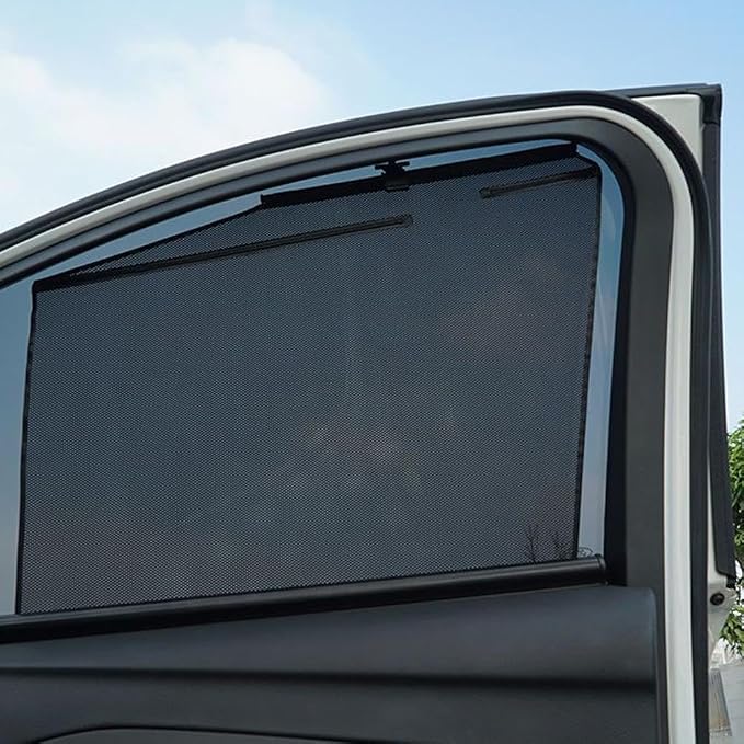 Retractable Car Side Window Sunshade,2026 Auto Static Cling Mesh Shade for UV Protection & Heat Block, Keeps Baby & Pet Safe from Sun Glare,Easy Self-Retracting Roller for Most Cars,Trucks,SUVs(Right - Image 3