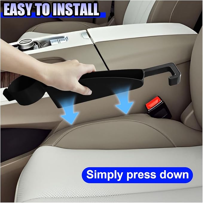YoRise 2PCS Dual Slot Car Seat Gap Filler Organizer, Multifunctional Car Side Seat Gap Guard Spacer with Cup Holder, Universal Auto Storage Accessories for Preventing Items Falling Out (Black) - Image 6