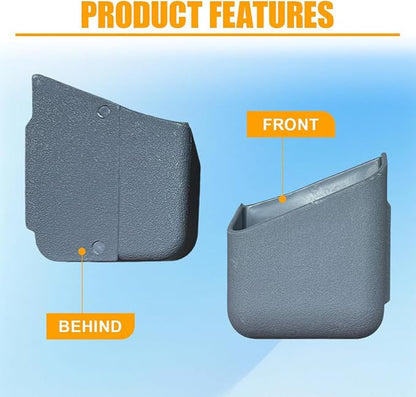 YoRise 2PCS Car Seat Side Pocket Organizer, A-Pillar Sunglass Holder, Stick-On Small Item Automotive Storage Box, Car Seat Gap Filler Organizer for Card, Cigarette, Phone, Registration (Gray) - Image 3