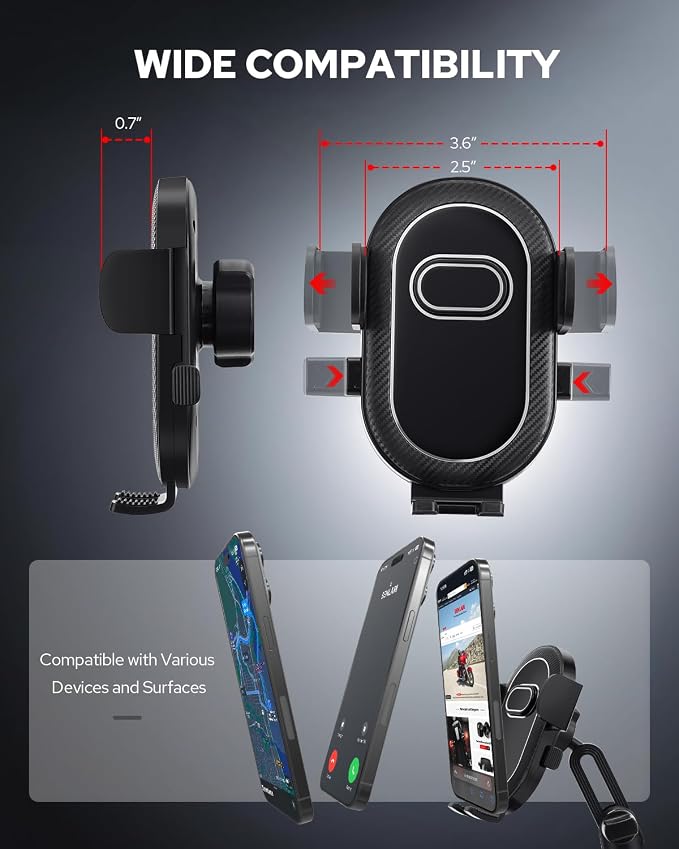 Upgraded Car Phone Holder - 2 in 1 Adjustable Cup Holder Expander Support 360° Degree Rotation - Car Cup Holder Phone Mount Compatible with All Smartphones - Image 3