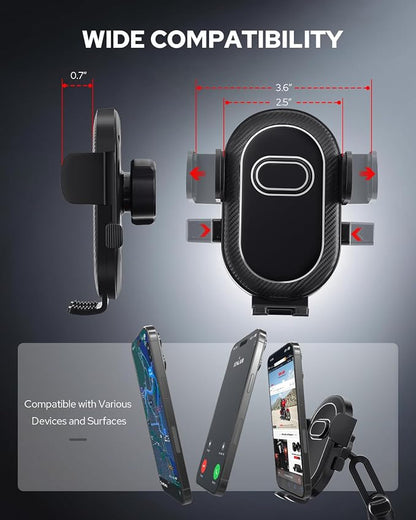 Upgraded Car Phone Holder - 2 in 1 Adjustable Cup Holder Expander Support 360° Degree Rotation - Car Cup Holder Phone Mount Compatible with All Smartphones - Image 3