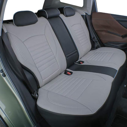 EKR Car Seat Covers for Subaru Crosstrek 2026(NO Base),Leatherette Full Set | Custom Fit for Subaru Crosstrek 2026 Premium/Sport/Limited/Wilderness(Rear W/ Armrest),Faux Leather(Black/Gray) - Image 3