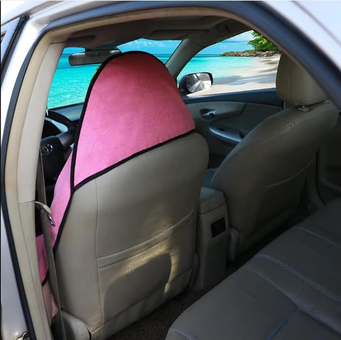 Waterproof Sweat Towel Car Seat Cover Sweat Carseat Protector,Perfect for Universal Anti-Slip Car Truck SUV Seat, Great for Post Gym Workout, Running, Swimming, Beach and Hiking (Pink) - Image 2