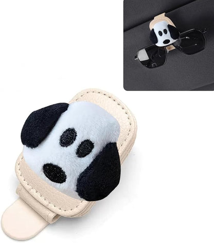 Dog Car Visor Accessories Magnetic Leather Sunglasses Holder | Ticket Card Clip Sunglasses Mount,Cars Visor Accessories Gadgets Dogs Auto Decor,Dog Gifts for Women,Men,Mom by Unknown
