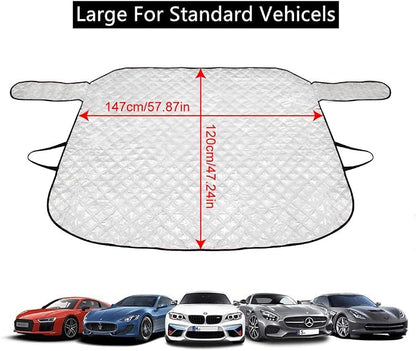 Car Windshield Cover Sun Shade,All Weather Windshield Sunshade Cover Fits Most Cars SUV - Image 7