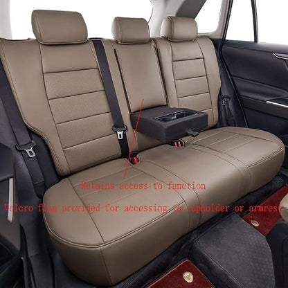 EKR Car Rogue Seat Covers 2021-2026(Not for PHEV),Leatherette Full Set | Custom Fit for Nissan Rogue(Not for PHEV)2021 2022 2023 2024 2025 2026,Faux Leather(Sand Beige) - Image 4