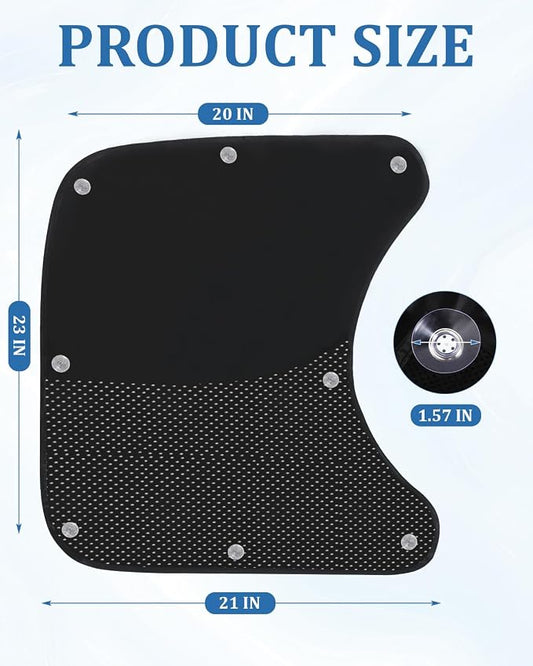 2Pcs Semi Truck Side Window Sun Shades,Upgraded 21×23" UV Protection Sunblock Side Window Shade with Suction Cup,Semi Truck Accessories for Kenworth,Volvo VNL,RV,Freightliner,International Trucks - Image 2