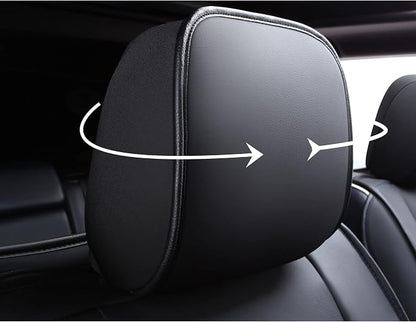 Huidasource Grand Cherokee Seat Covers, Waterproof Leather Customized Car Seat Cushion Covers, Full Set Seat Protectors Compatible with Grand Cherokee 2011-2022, (5 Pcs Full Set/Black&Red) - Image 8