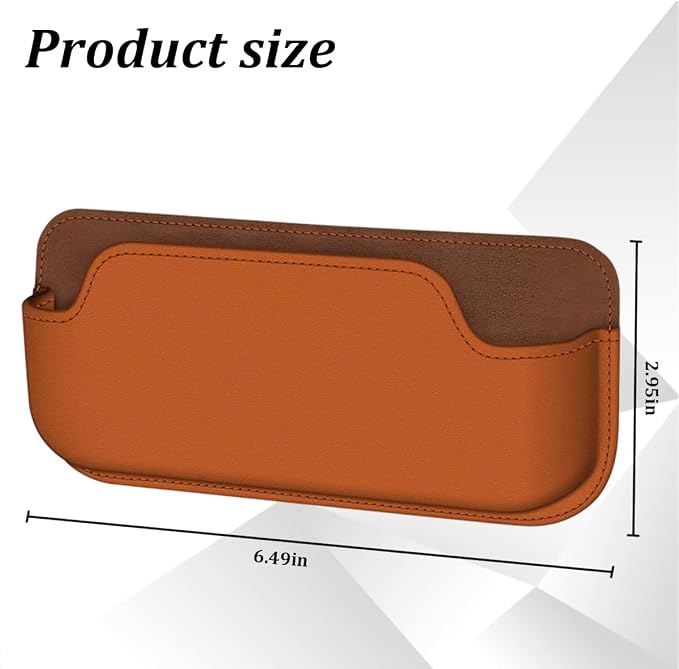 Sunglasses Holders for Car Dashboard, Self Adhesive Vehicle Center Console Glasses Storage Case, Automotive Interior Eyeglasses Storage Box Organizer, Universal Fit (Orange) - Image 2