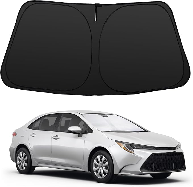 Windshield Sun Shade for 2020-2026 Toyota Corolla | Full covered for windshield, Block UV Rays, Heat Reduction, Easy to install, Keeps Car Cooler by YYCKE