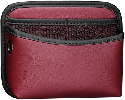 Car Seat Side Pocket Organizer, Leather Automotive Seat Door Pouch Bag Organizer, Vehicle Wallet Cards Phone Sunglasses Storage Holder Pocket Accessories, Universal Fit (Red) - Image 7