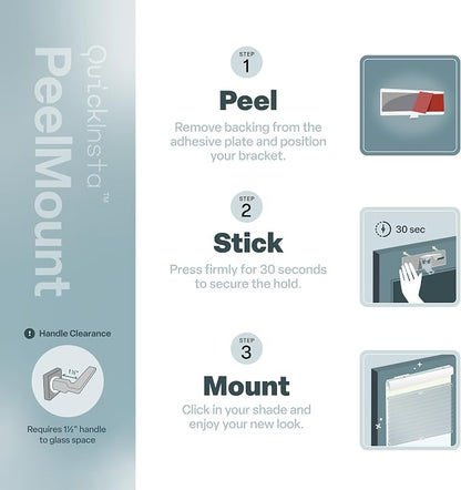 REGAL estate Adhesive Top Down Bottom Up Door Shades, White, 25 x 84 in | Damage-free removal, Ideal for renters and smooth doors, PeelMount no-drill design, Light filtering, Cordless cellular shade - Image 6