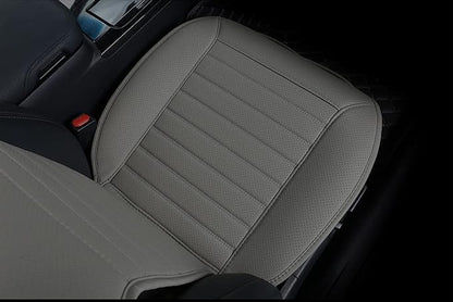 Universal Car Seat Cover PU Leather Car Seat Cushion Driver Seat Cover with Backrest - Car Front Seat Protector Fits 95% of Vehicles-1 Piece (Gray-B) - Image 5