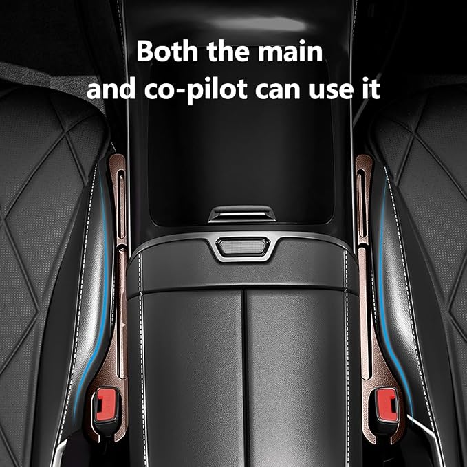 Stacool [2026 Upgrade] 2PCS Car Seat Gap Filler with Phone Holder,Multi-Function Car Side Seat Gap Filler for Prevent Items Falling,Universal Car Seat Organizer Car Accessories (Brown) - Image 6