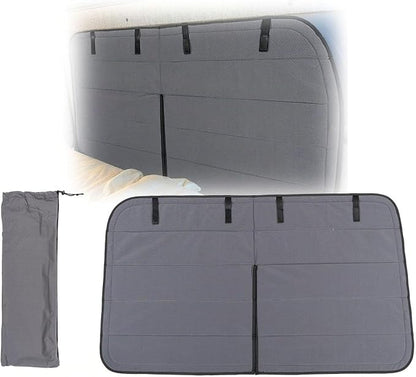 MELIPRON Passenger Mid Window Cover Fit for Mercedes Sprinter 170"/170" ext | NCV3 & VS30 2007-2026, 2 Folding Ventilation Panels, Magnetic Insulated Blackout Privacy Shade for Campers & Van Lifers, Gray by MELIPRON