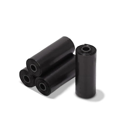 Ginsco 0.8 Gallons Disposable Trash Bags for Mini Car Trash Can, Portable Small Car Garbage Bags, Cars Accessories, Mini Trash Bags, Plastic Trash Bag for Cars/Home/Office (4 Rolls/60 Counts) Black by Ginsco
