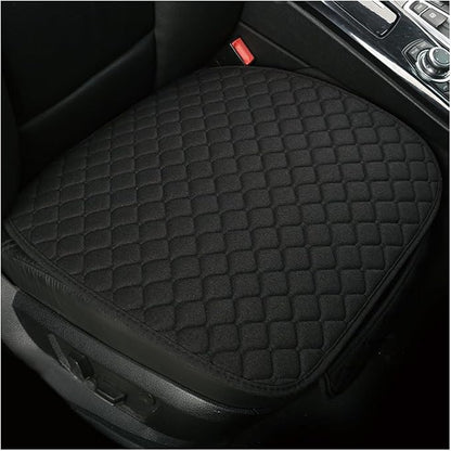 povtii Car Seat Bottom Cover Pad, Breathable Auto Front Seat Protector with Storage Pocket, Comfortable Seat Bottom Cushion Mat for Most Vehicle, Universal Interior Car Accessories (Black) by povtii