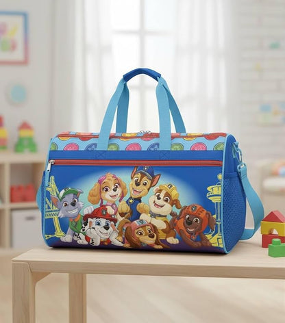 PAW Patrol Kids Duffle Bag 16.5" – Travel & Sports Bag with Zipper Pocket, Mesh Side Pockets & Shoulder Strap - Image 3
