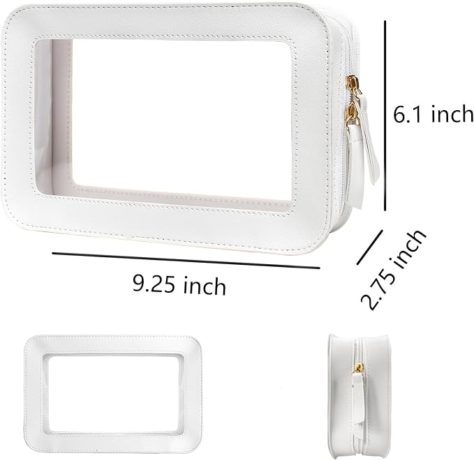 Clear Makeup Bag Small, TSA Approved Portable Toiletry Bag with Zipper Cosmetic Travel Bag Makeup Organizer Case Mini Makeup Pouch for Purse Car Organizer Bag for Women Men - Image 6