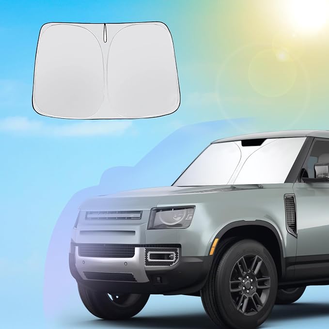 SXCY for 2020-2024 2025 2026 Land Rover Defender Windshield Sunshade 2022-2025 2026 Defender 90 110 130 Accessories 2025 2026 Defender Sun Shade Foldable Sun Shield 2024-2026 Defender Sun Protector by SXCY