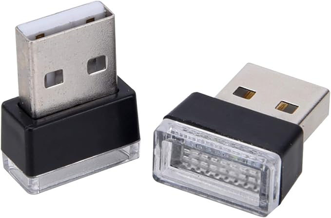 Febrytold 2 Pcs White Universal Mini USB LED Car Interior Ambient | The Cold Light Does Not Generate Heat and Will Not Damage The Interior of The Vehicle Even When Used for A Long Time - Image 6