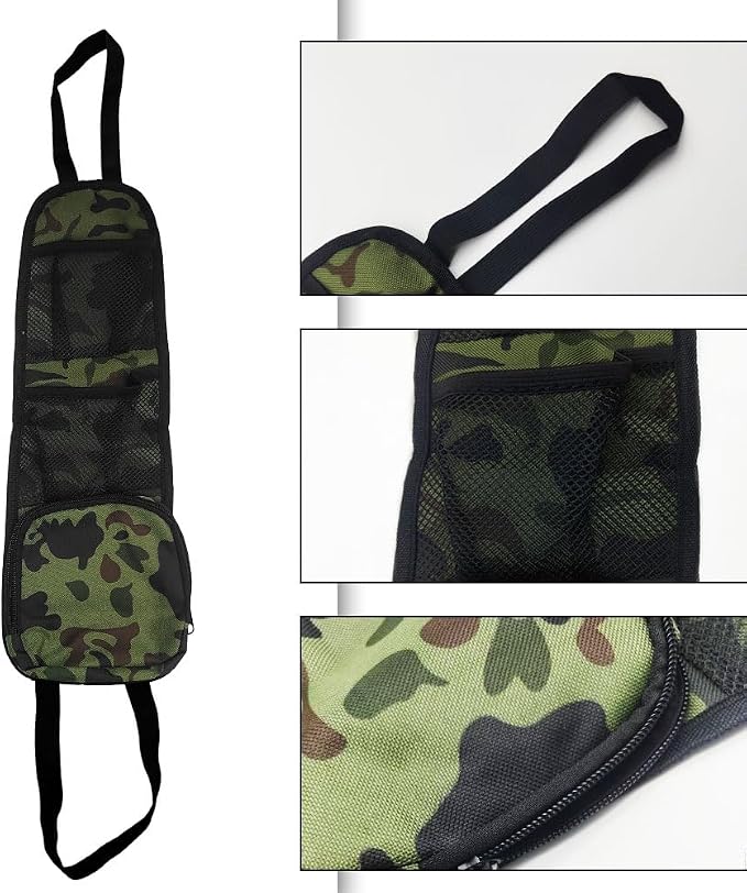 Car Seat Side Storage Pocket, Car Multifunctional Seat Organizer Hanging Bag, Auto Mobile Phone Wallet Sunglasses Mesh Net Pocket, Auto Accessories for Cars SUVs Trucks (Green, 2PCS) - Image 4
