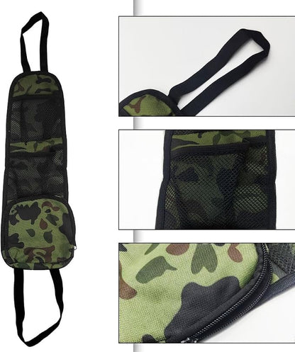 Car Seat Side Storage Pocket, Car Seat Organizer Hanging Bag (1, Green) - Image 4