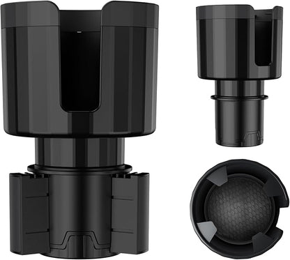 Cup Holder Expander for Car, Adjustable Adapter with Non-Slip Base for Water Bottles, Travel Mugs, Fits 65-100mm Console Hole by Unknown