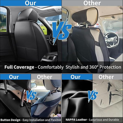 Car Seat Covers Full Set Custom Fit For Kia Sportage 2005-2026 ,GrayBlack | Premium Faux Leather, Waterproof, Anti-Slip, Airbag Compatible, Breathable, Car Seat Protectors, 2 Rows 5 Seats - Image 7