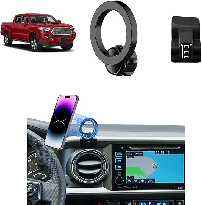 PZK Car Phone Holder for Toyota Tacoma 2016-2023 Accessories Custom Vent | 3rd Gen Tacoma Magnetic Car Phone Mount with Magsafe 360° Rotation Hands Free Phone Stand for All 4.0-7.0‘’ Smartphone by SpecificCarPhoneHolder
