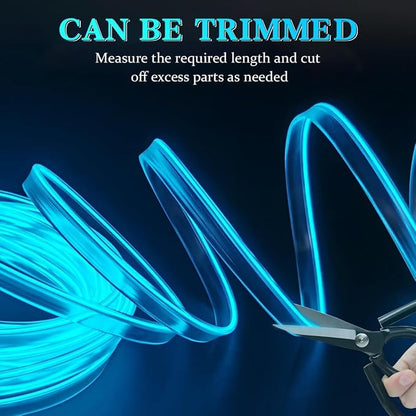 EL Wire Car Interior LED Strips Lights, 16FT 5V USB Auto Neon Light Strip, Electroluminescent Vehicle Interior Ambient Lighting Decor, Universal for RV, SUV, Truck (Fluorescence Green) - Image 3