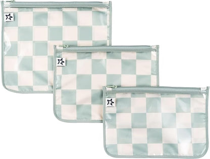 Tiny Twinkle Diaper Bag Organizing Pouches|3 Pack Mess-Proof Clear Front Travel Organizer Bags&TSA Approved Toiletry Bag Set for Baby and Mom Essentials by TinyTwinkle