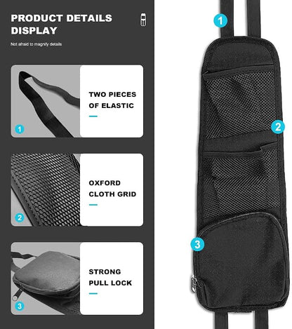 Car Seat Side Organizer, Car Backrest Side Storage Hanging Bag, Multifunctional Mesh Net Pocket Hold Mobile Phone, Wallet, Glasses, Universal Seat Storage Accessories for Car SUV Truck (1PCS) - Image 3