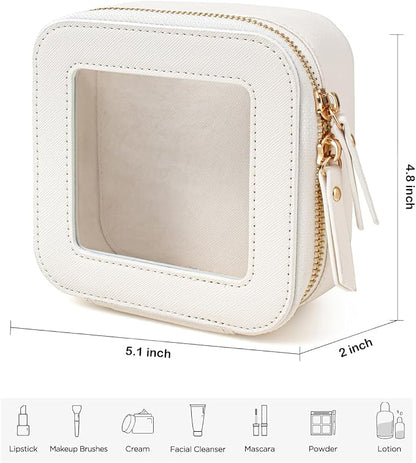 Travel Clear Makeup Bag Set, TSA Approved Cosmetic Bag Case with Zipper Portable Makeup Pouch Toiletry Bag Traveling Cosmetic Organizer Storage Bag Car Organizer Car Essentials - Image 5