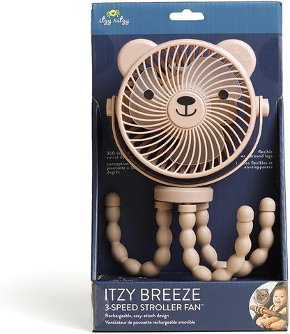 Itzy Ritzy Baby Stroller Fan, Rechargeable Fan with Wraparound Legs (Bear) | 360° Swivel, Flexible Wraparound Legs Attach to Strollers & Car Seats, USB Rechargeable with 3 Speeds for Cooling On the Go - Image 10