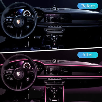 16FT EL Wire Strip Lights, USB Car Neon Trim, Sewing Edge, Pink | USB-powered operation, sewing-edge design, fuse protection, interior ambient lighting use, cut-to-length construction - Image 5