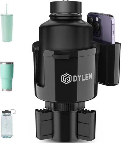 DYLEN Car Cup Holder Expander with Adjustable Base, Fits 16–46oz Bottles | Expandable Base Fits 2.5"–3.8" Cup Holders; Secures Yeti, Owala 16–46oz Bottles; 99% Phones; Anti‑slip Tabs Prevent Spills by DYLEN