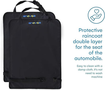 Enovoe Car Seat Protectors for Kids - 4 Pack Premium Quality Car Seat Cover Back Seat Offers Waterproof Protection from Mud and Scratches - 18" x 24" with Adjustable Straps and Games for Kids - Image 5