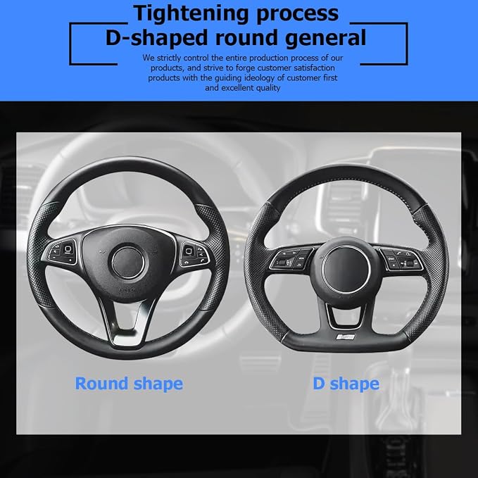 Osilly 15 Inch Rhinestone Leather Steering Wheel Cover, Orange | breathable non-slip surface, flexible ringless design, hand-stretch setup, fits matching rim sizes, automotive accessories - Image 2