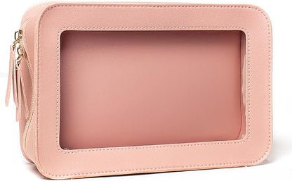Clear Makeup Bag Small, TSA Approved Portable Toiletry Bag with Zipper Cosmetic Travel Bag Makeup Organizer Case Mini Makeup Pouch for Purse Car Organizer Bag for Women Men by FFpaw