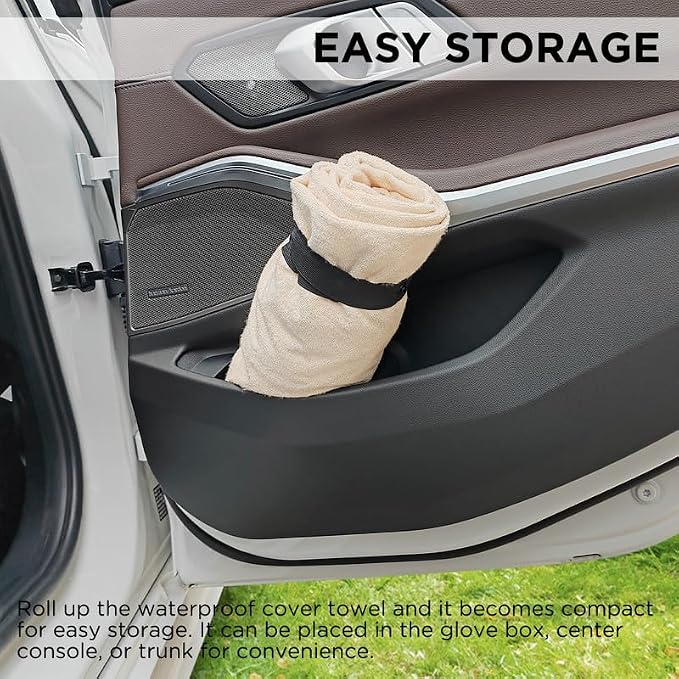 Waterproof Car Seat Cover Towel | Sweat-proof, Universal Fit for SUV & Truck, For Gym, Yoga, Pets, Workout, Beach, Microfiber Fabric, Machine Washable - Image 5