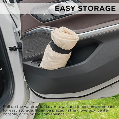 Waterproof Car Seat Cover Towel | Sweat-proof, Universal Fit for SUV & Truck, For Gym, Yoga, Pets, Workout, Beach, Microfiber Fabric, Machine Washable - Image 5