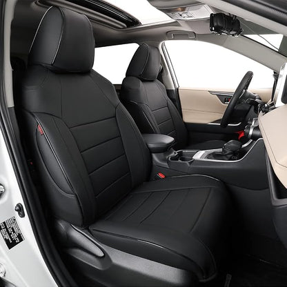 EKR Corolla Seat Cover Custom Fit for Toyota Corolla 2023 2024 2025 2026 Hybird SE&2023 2024 Hybird Nightshade, Leather Car Seat Cover Full Set-Faux Leather(Black) by EKR