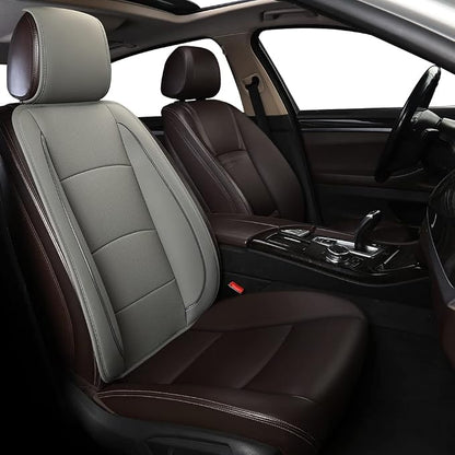 1pcs Luxury Car Seat Backrest Protector Cover Car Interior PU Leather Car Seat Cover Universal Anti-Slip Seat Cover(Dark Grey Backrest) by EDEALYN