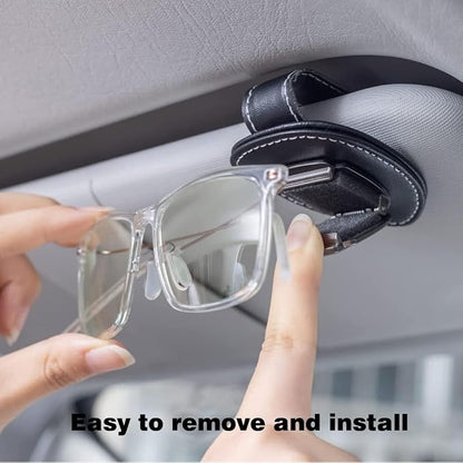 car Sunglass Holder Compatible with range rover alloy Leather Sun Glasses Eyeglass Hanger with car logo car accessories interior - Image 3