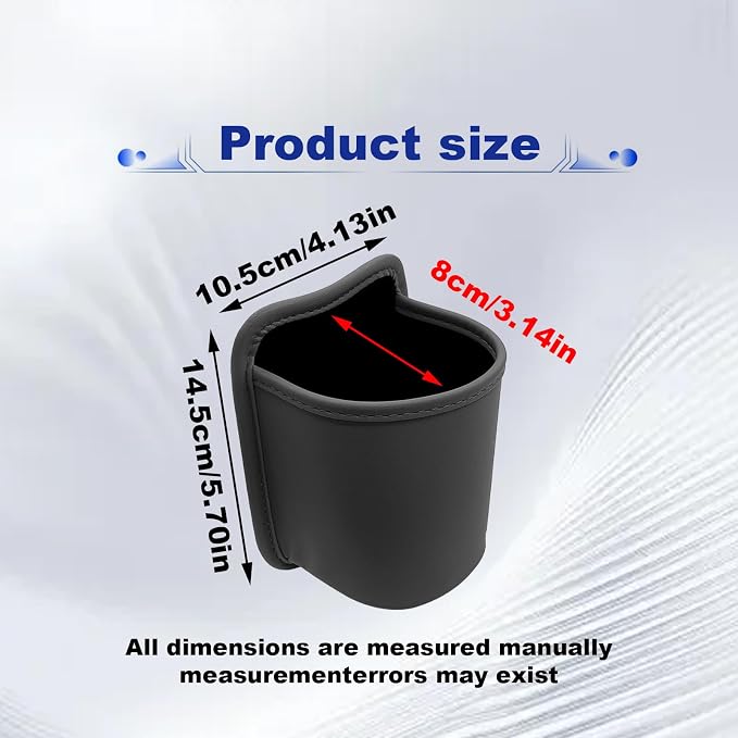 2PCS Large Car Door Cup Holder, Hanging Automotive Back Seat Bottle Holders, Waterproof Scratch-Resistant Car Window Cup Holder, Clip-On Auto Organizer Accessories for Beverage Holder(Black) - Image 2