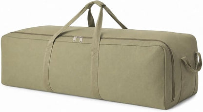 DoYiKe Extra Large Canvas Duffle Bag for Travel Heavy Duty Military Duffel | Tent Storage Gear Equipment Sports Camping Bag with Lockable Zipper Armygreen Side Opening 270L by DoYiKe